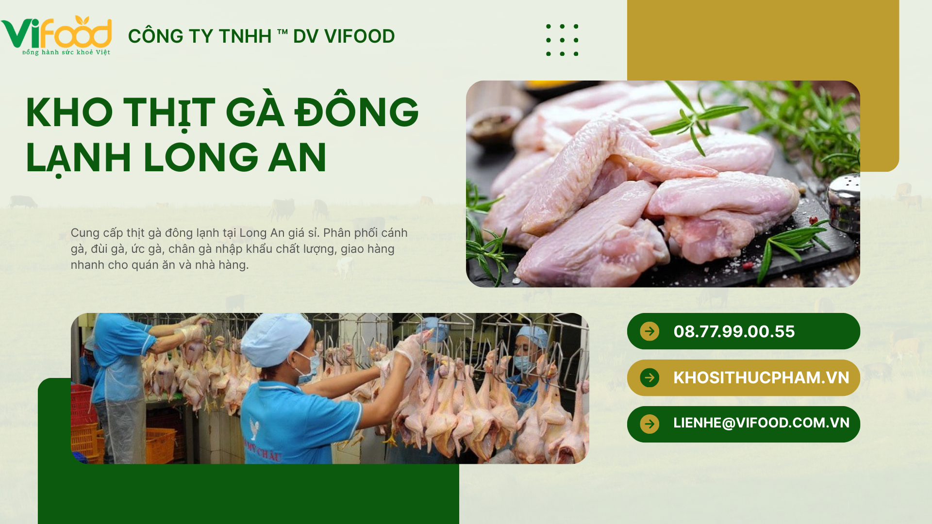 Thịt Gà Đông Lạnh Tại Long An Giá Sỉ