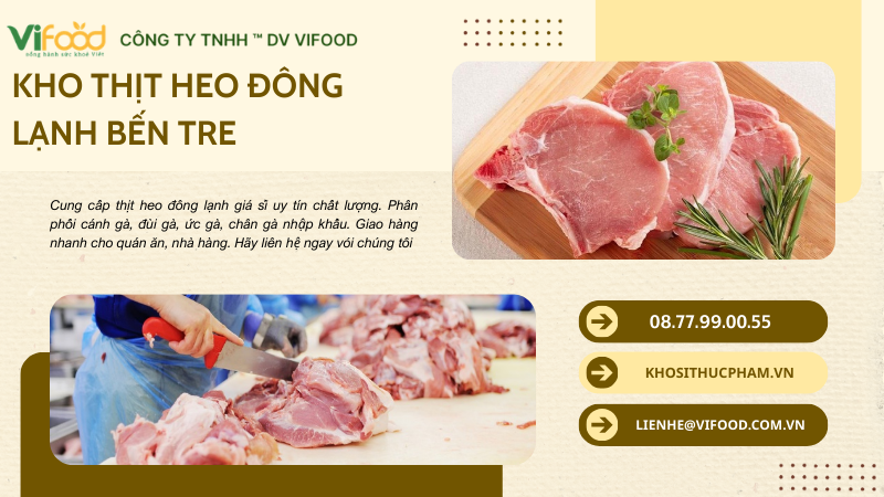 Địa chỉ bán thịt heo đông lạnh tại Bến Tre