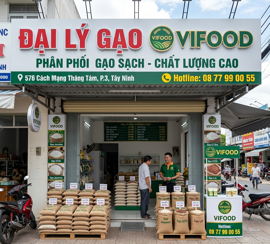 đại lý gạo sạch vifood tây ninh
