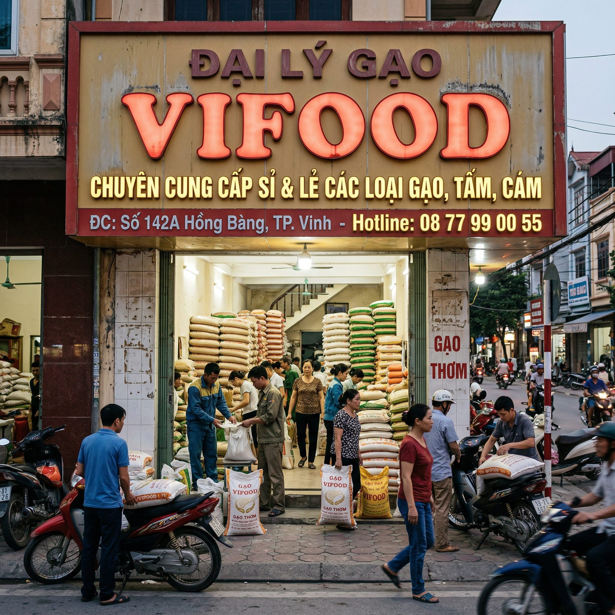 kho gạo nghệ an giá sỉ vinh
