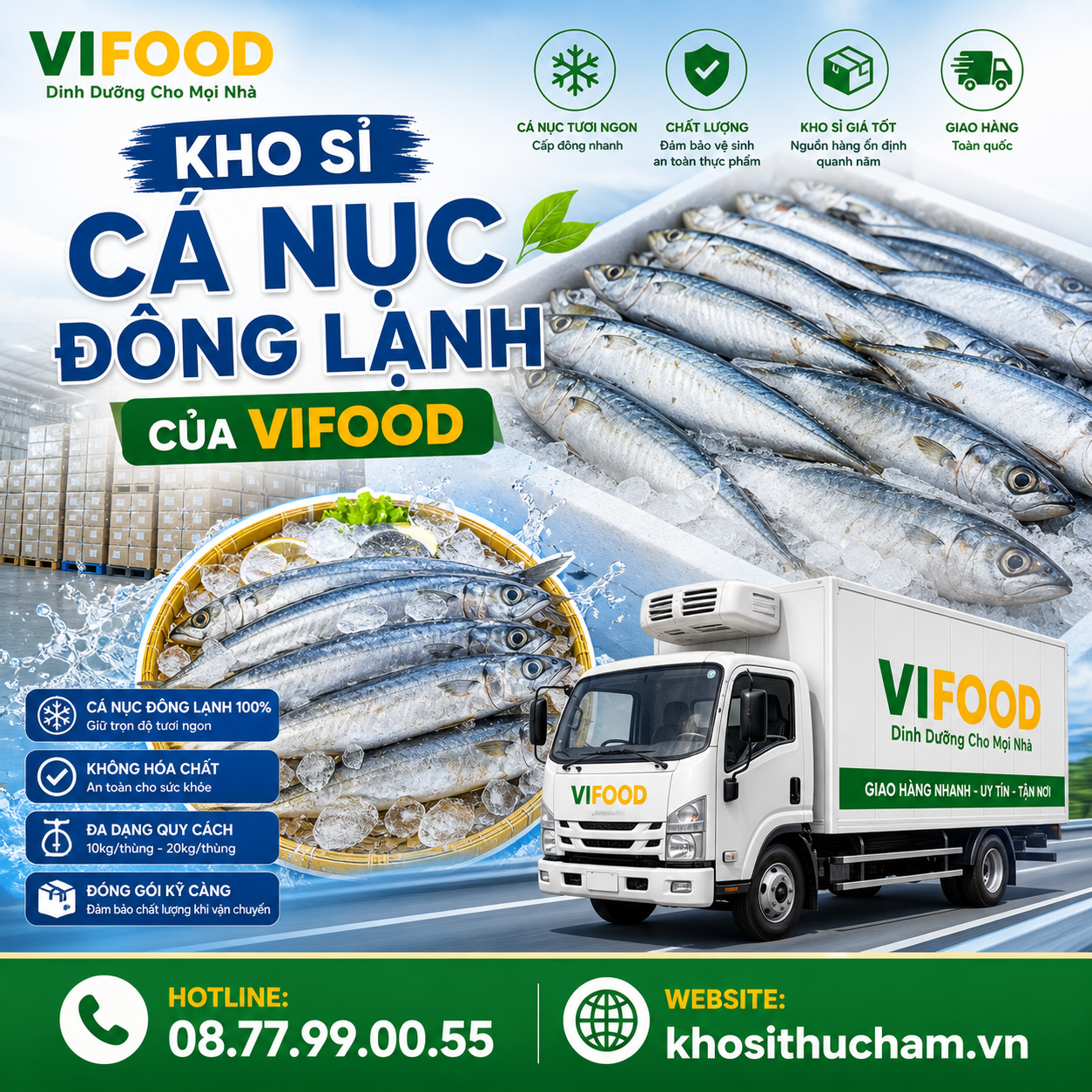 Địa chỉ bán sỉ cá nục đông lạnh