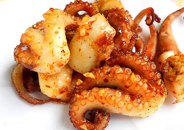 bạch tuộc nướng sa tế