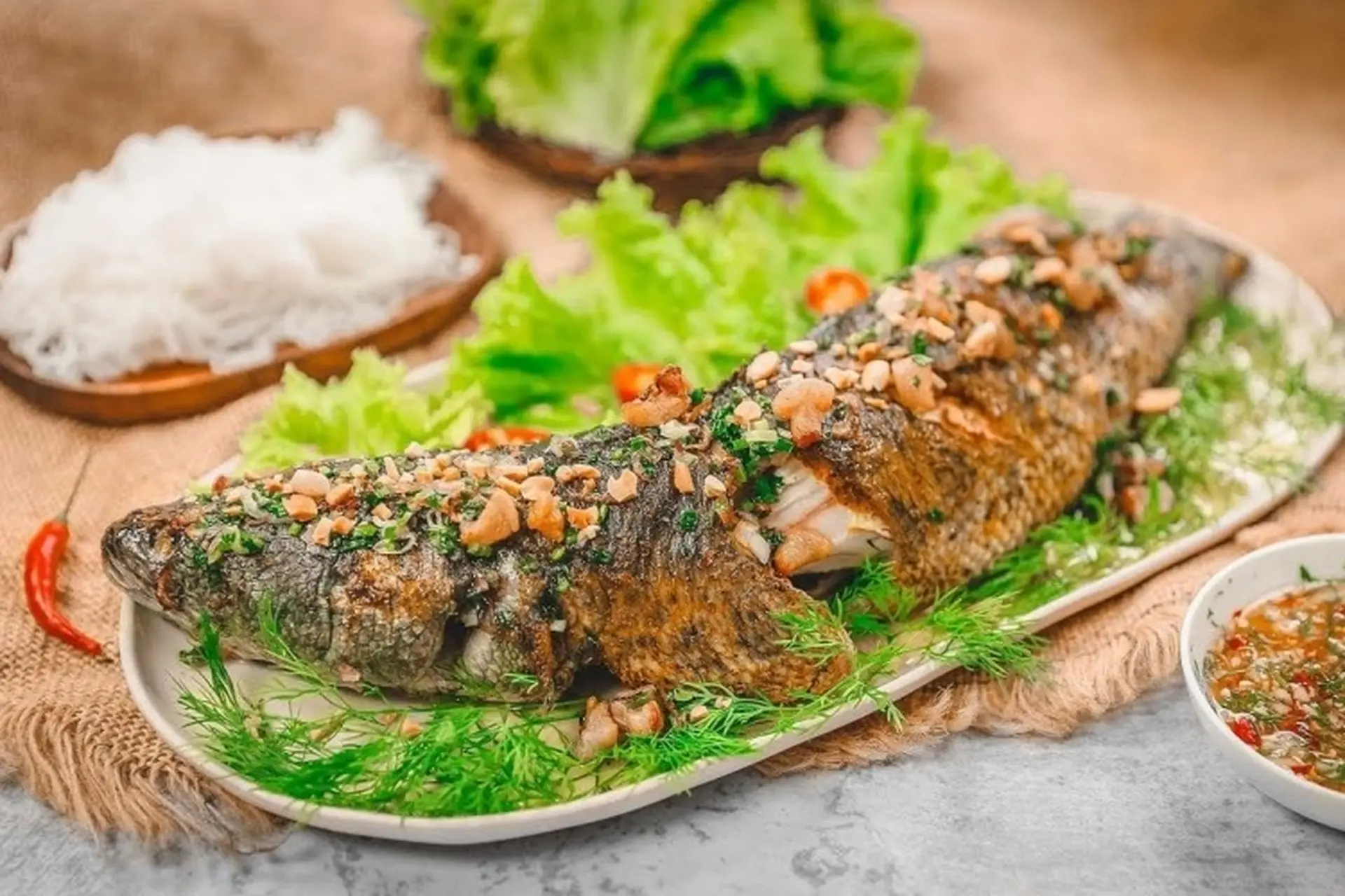 cá lóc nướng trui