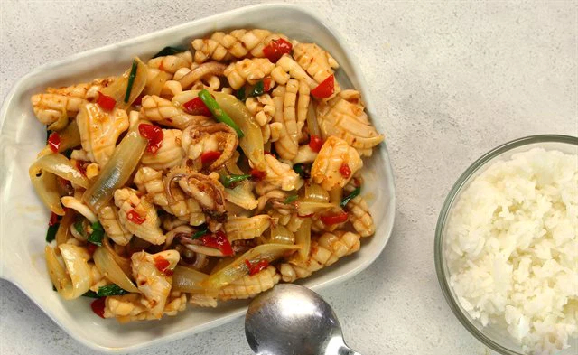 mực nang nướng muối ớt