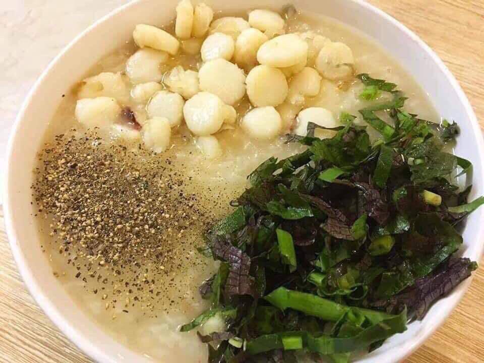 cháo cồi sò điệp khô