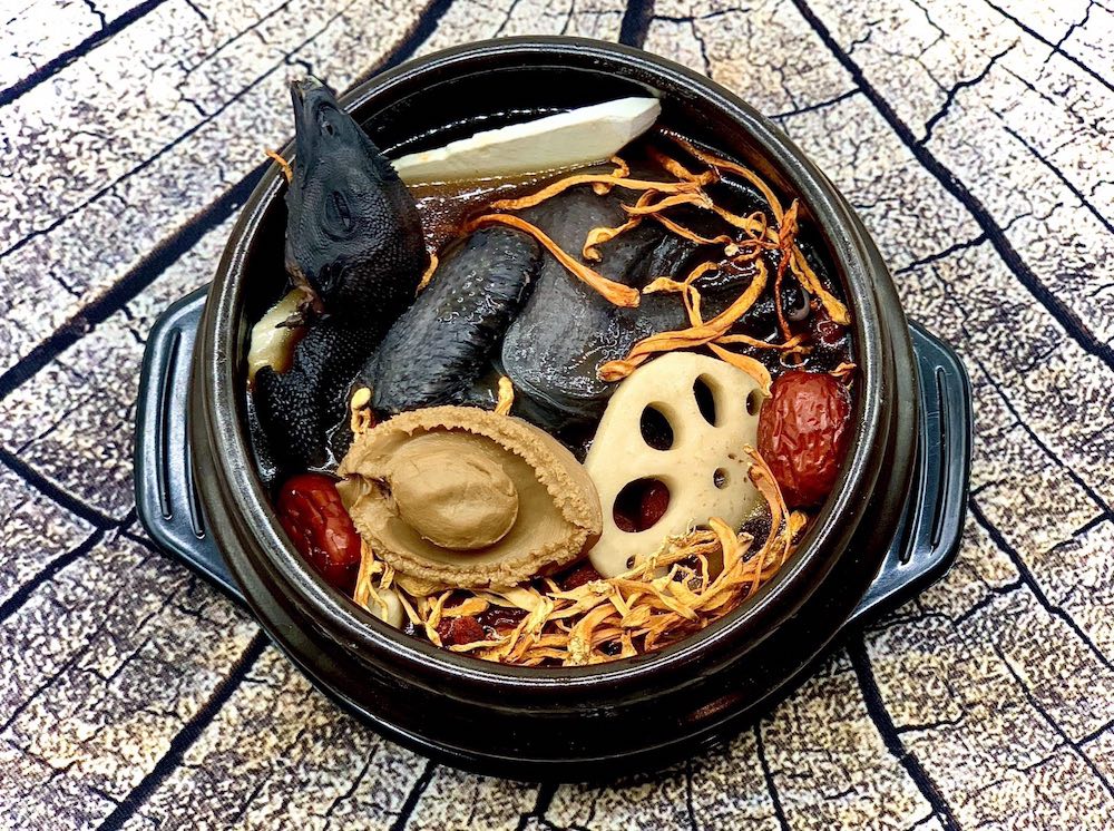 cồi sò điệp khô hầm thuốc bắc