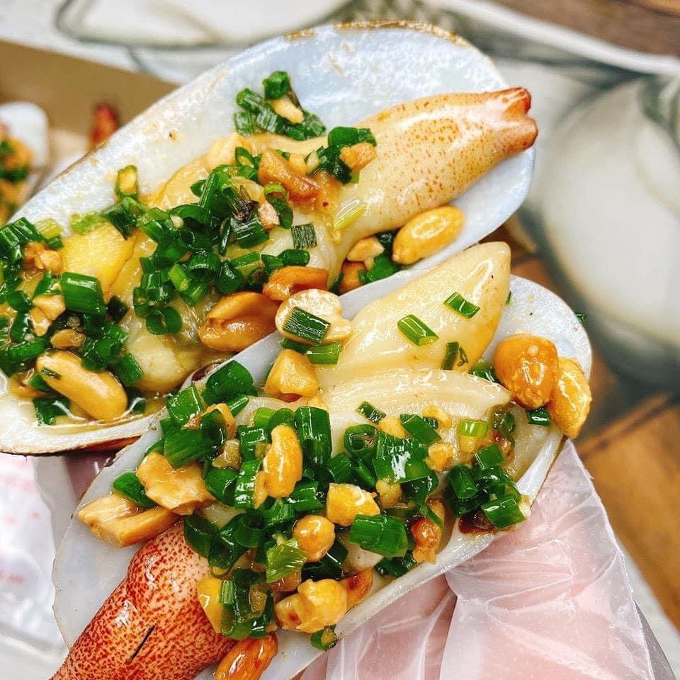 tu hài nướng mỡ hành