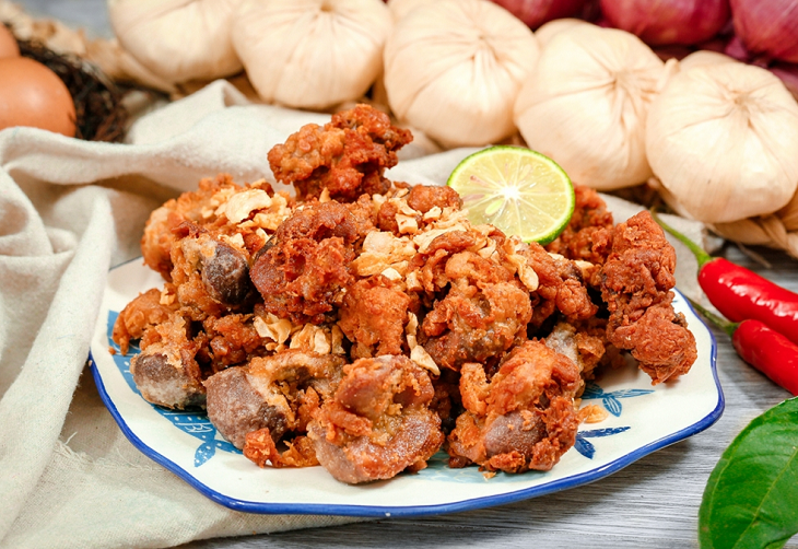 mề gà chiên giòn