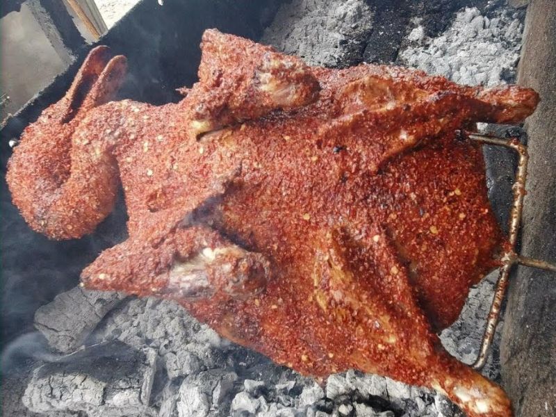 vịt cỏ nướng muối ớt