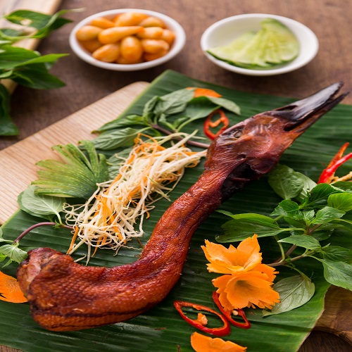đầu cổ vịt rang muối