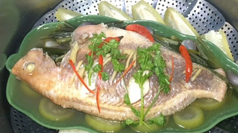 cá điêu hồng hấp