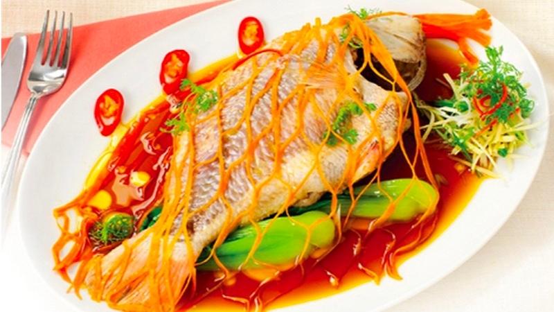 cá diêu hồng hấp xì dầu