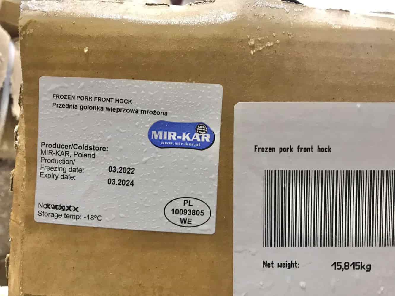 khoanh bắp giò heo mir kar nhập khẩu