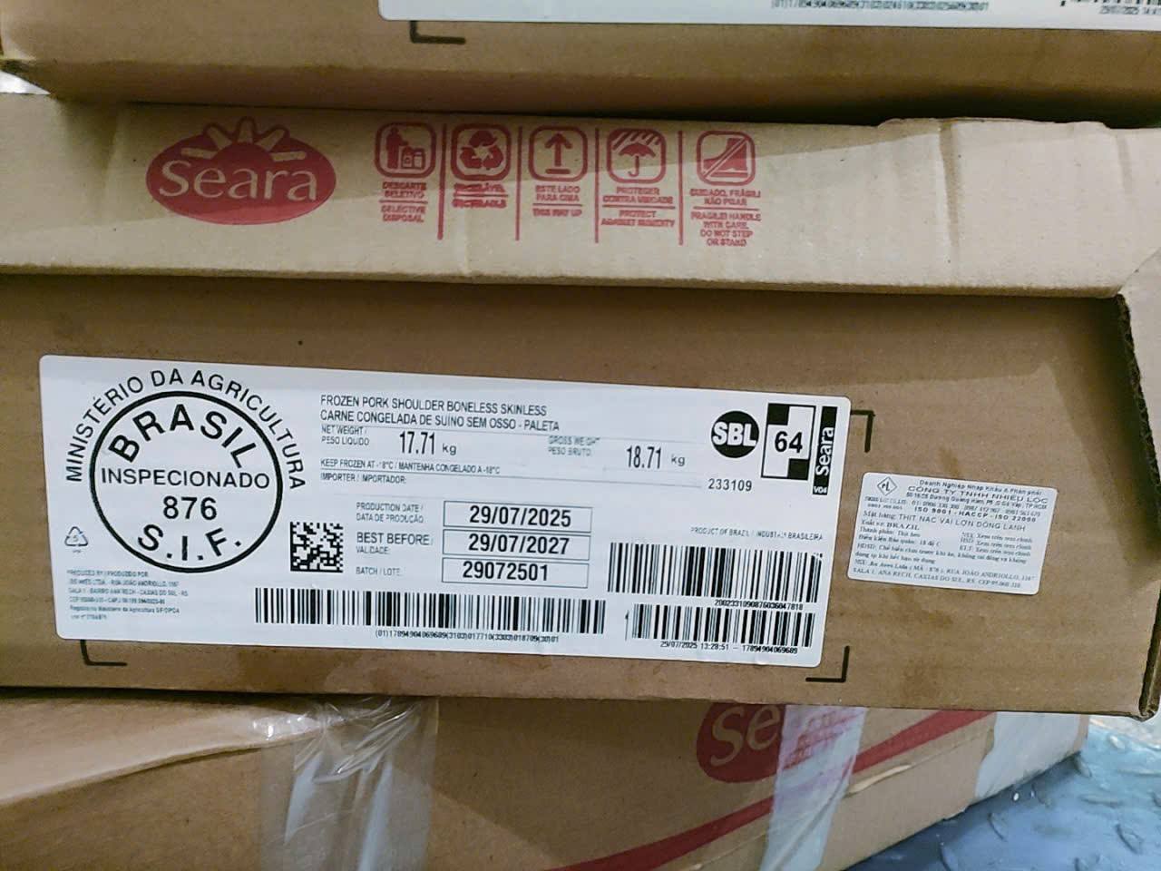 nạc vai heo đông lạnh nhập khẩu brazil