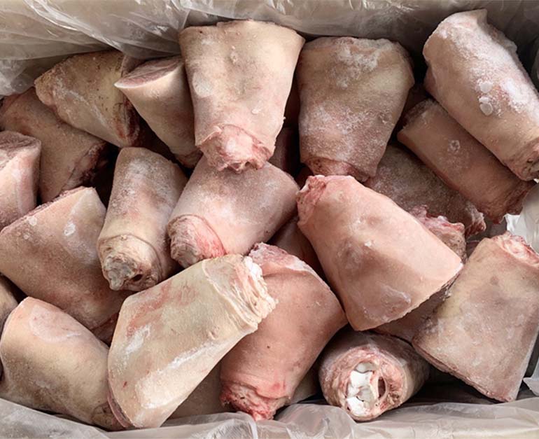 bắp giò heo đông lạnh nhập khẩu nga