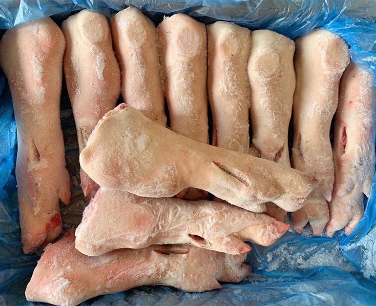 móng heo đông lạnh nhập khẩu nga