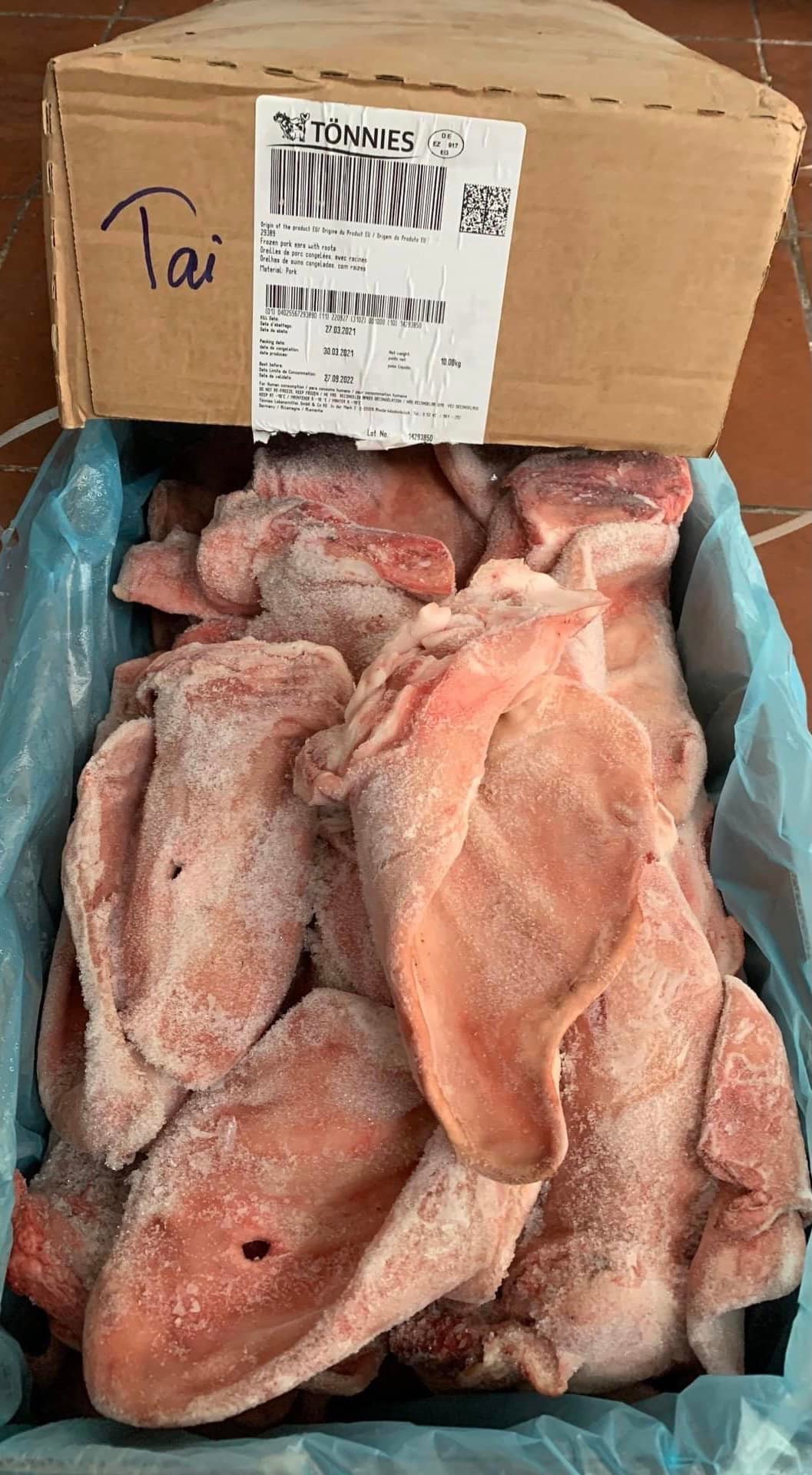 tai heo đông lạnh nhập khẩu đức