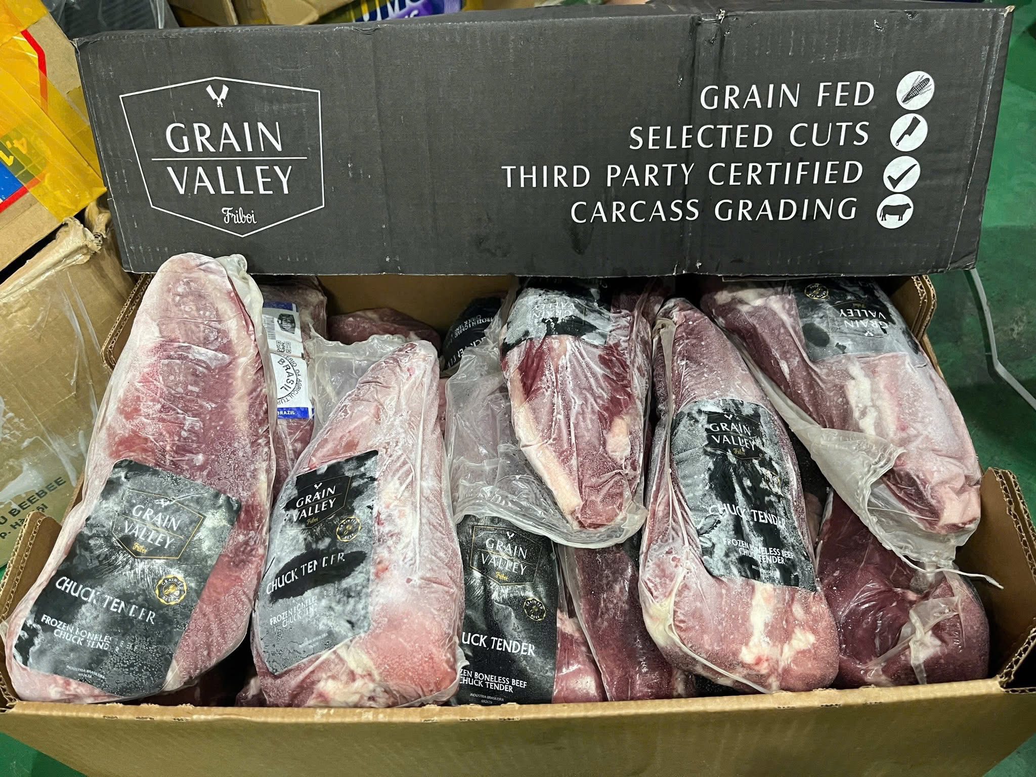 Chuck Tender Grain Valley nạc vai bò Mỹ đông lạnh