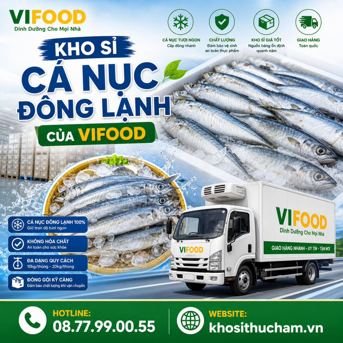 Cá nục đông lạnh giá sỉ tại TP.HCM