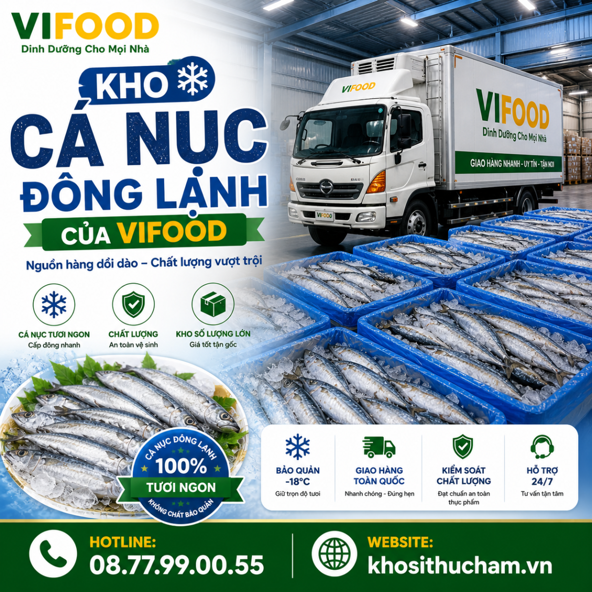 Kho cá nục đông lạnh VIFOOD