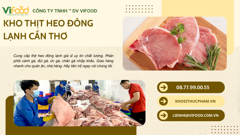 Thịt heo đông lạnh nhập khẩu giá sỉ Cần Thơ