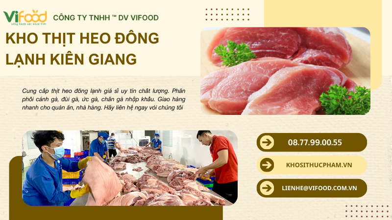 Thịt heo đông lạnh giá sỉ Kiên Giang