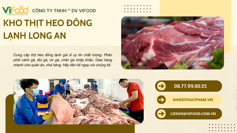 Thịt heo đông lạnh giá sỉ Long An