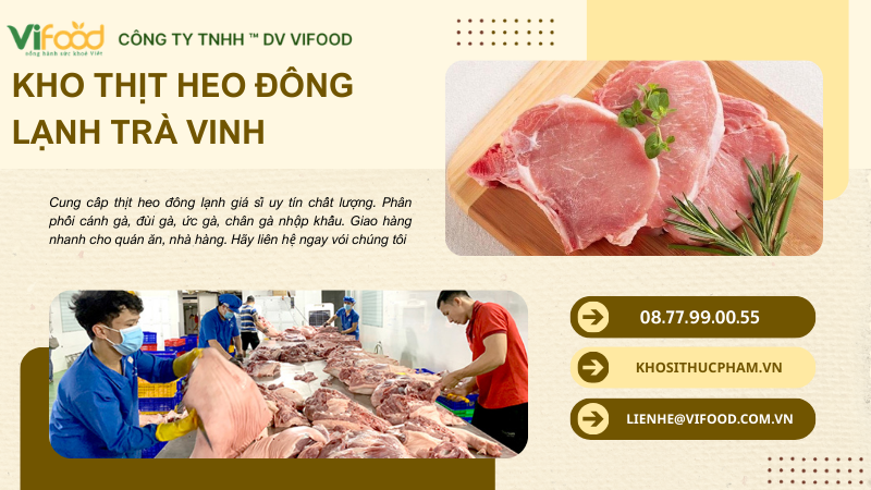 Thịt heo đông lạnh giá sỉ Trà Vinh