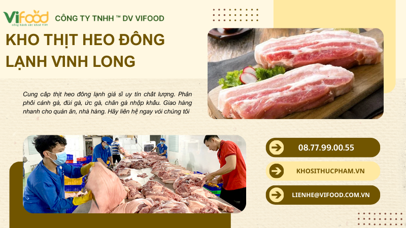 Thịt heo đông lạnh giá sỉ Vĩnh Long