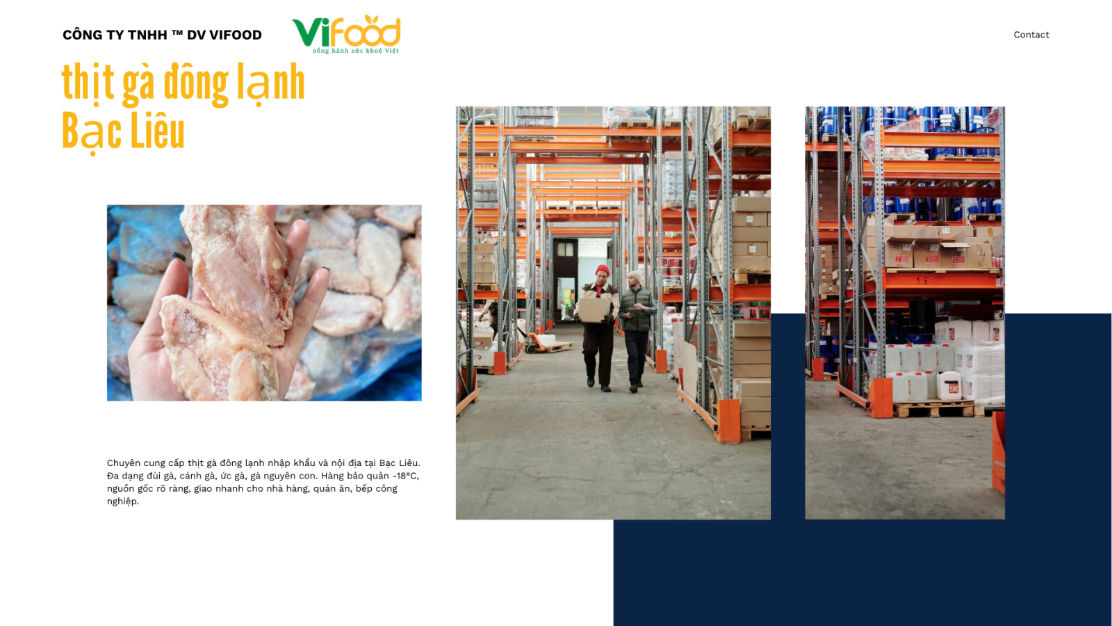 Thịt gà đông lạnh giá sỉ tại Bạc Liêu