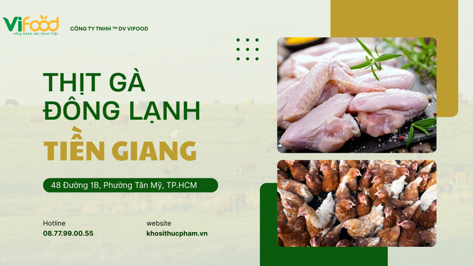 Thịt gà đông lạnh giá sỉ tại Tiền Giang